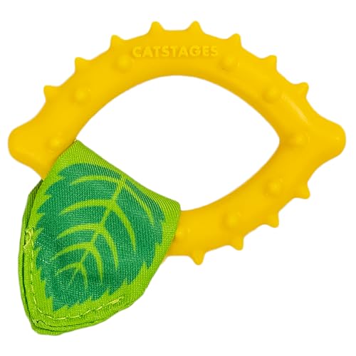 Catstages Dental Lemon Teether, Soft and Textured Cat Chew Toy, Catnip Oil Coating, Yellow - color: Lemon, size: One-Size