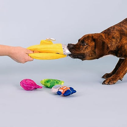 Fringe Studio Plush Dog Toy Set, Interactive Hide and Seek Play, Into The Deep, Pet Shop Collection (289249)