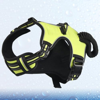 Reflective Dog Harness Vest No-Pull Comfortable Padded Outdoor Walk Vest for Medium to Large Dogs Green XL
