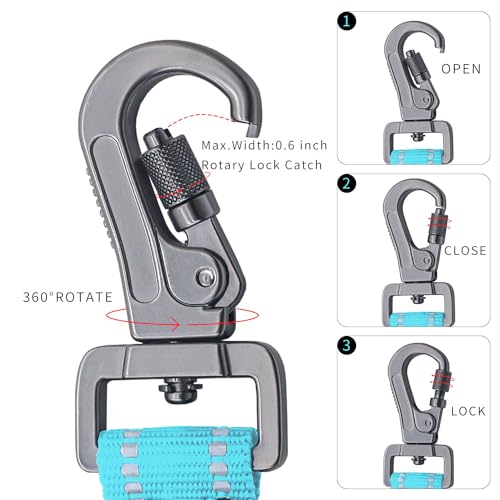12 Inch Training Short Leash with Padded Handle for Large Dogs, Dog Lead with Locking Carabiner Clip, Strong Training Safety Leash (Blue, 12 Inch) - color: Blue