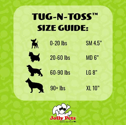 Jolly Pets Tug-n-Toss Heavy Duty Dog Toy Ball with Handle, 10 Inches/X-Large, Blueberry for All Breed Sizes - color: Blueberry, size: XL (10 in)