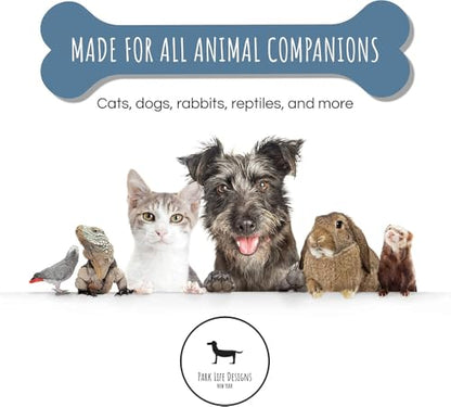 Park Life Designs Pet Bowl - Ceramic Dog and Cat Food Bowl 4 Cups (Azure - Medium) | Heavyweight, Chip-Resistant | Non-Slip Stoneware, Dishwasher & Microwave Safe