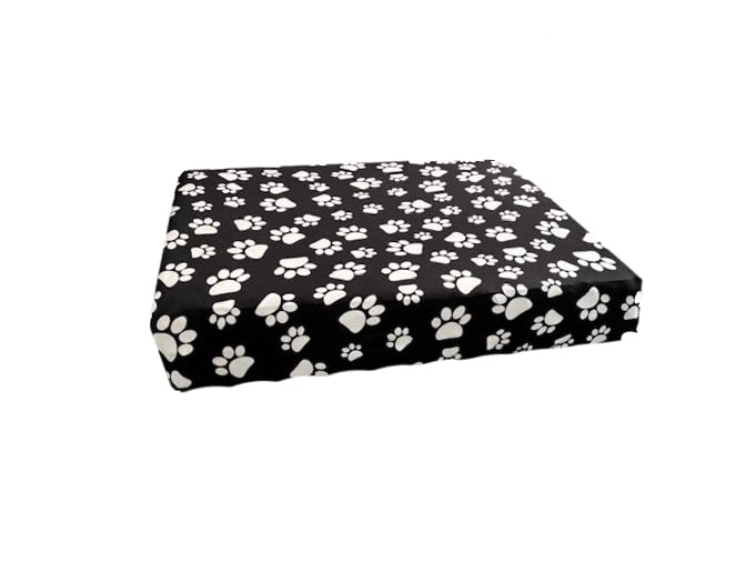 DUKE&LEFTY Washable Dogbed SLIPCOVER-USA Company-Stretchy, Soft Pet Bed Cover-Universal-Easy to Remove (Zipper Free) -Black/Large - color: Black, size: Large-48"x30"x6"