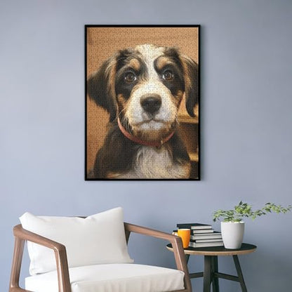 500 PCS Jigsaw Puzzle for Adults Personalized Picture Puzzle Dog Training Customized Wooden Puzzle for Family, Birthday, Wedding, Game Nights Gifts