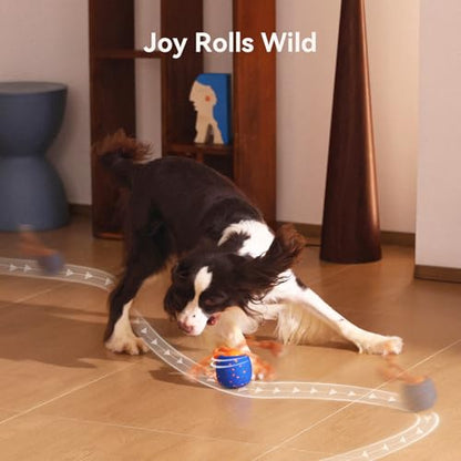 Cheerble Smart Interactive Dog Toy, Wicked Ball Rolly, Automatic Moving, Bouncing, Rotating, E-TPU Material, Active Rolling Interactive Dog Ball for Medium and Large Dogs (Blue) - color: Blue