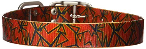 Dublin Dog Koa Collection Shattered 17 by 21.5-Inch Dog Collar, Large, Magma Orange
