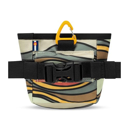 OllyDog Goodie Treat Bag, Dog Treat Pouch, Waist Belt Clip for Hands-Free Training, Magnetic Closure, Dog Training and Behavior Aids, Three Ways to Wear (Ventura '73) - color: Ventura '73