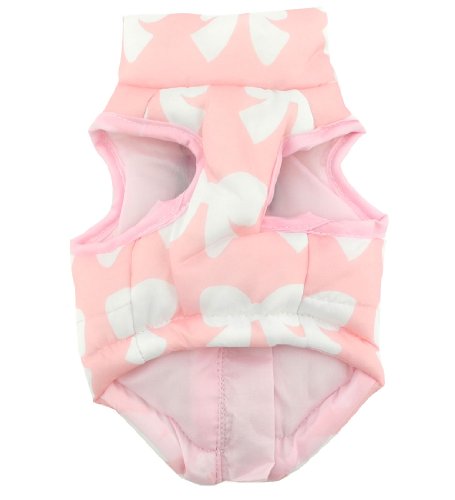 New Various Pet Cat Dog Soft Padded Vest Harness Small Dog Clothes Pink Bow S, Model: BFL049-Pink-S - color: Pink Bow, size: S(chest 14.2" back 10.6")