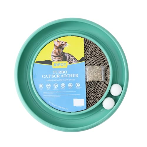 Cat Scratcher Toy Ball Track for Indoor Cats,Round Interactive Scratching Board Exercise Set for Bored Indoor Adult and Kitten Mental & Physical Stimulation(Green) - color: Green