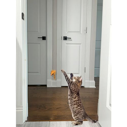 SPOT A-Door-Able Bouncing Mouse Cat Toy - Hanging Rattle & Catnip Interactive Toy, Entertain Cats for Hours, Indulge Natural Hunting Instincts, Provide Mental Stimulation, Suspend From Any Door Frame