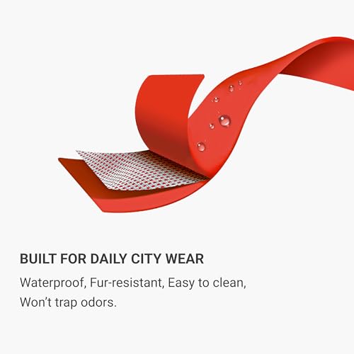 Waterproof Dog Collar, Stink Proof PVC Coated Collar with Lightweight Aluminum Hardware & Transparent Buckle, Heavy Duty for Small Medium Large Dogs, Red, X-Large - color: Red, size: XL