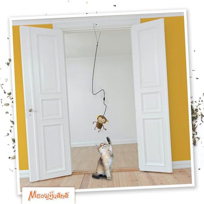 Meowijuana Jump 'n' Jamb Door Hanging Cat Toy | Funky Monkey | Refillable Interactive Catnip Toy | Promotes Play and Cat Health | Includes Potent Catnip Grown in North America - color: Funky Monkey