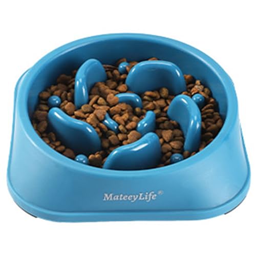 MateeyLife Slow Feeder Dog Bowls, Anti-Choking Puzzle Dog Food Bowls, Anti-Slip Interactive Feeding Slow Down Eating, Bloat Stop Maze Dishes for Medium Large Breeds DarkBlue - color: G-DarkBlue, size: Medium