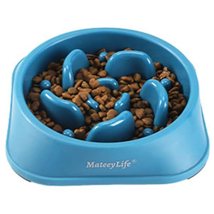 MateeyLife Slow Feeder Dog Bowls, Anti-Choking Puzzle Dog Food Bowls, Anti-Slip Interactive Feeding Slow Down Eating, Bloat Stop Maze Dishes for Medium Large Breeds DarkBlue - color: G-DarkBlue, size: Medium