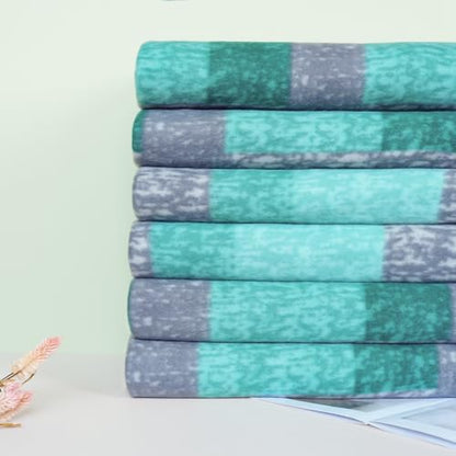 ZYFZCYBL Fleece Throw Blankets for Couch Bulk Lightweight Warm Soft Cozy Blanket 6 Pack Bulk Fleece Blanket Solid for Bed Couch Office Gifts Outdoor 50 x 60 inch Teal and Grey - color: Plaid (Teal and Grey)