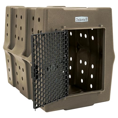Dakota 283 Canine Rough and Tough Economy Dog Crate w/ Removable Two-Way Door - Heavy Duty Outdoor Kennel for XL Breed Dogs (Coyote Granite, Extra Large) - color: Coyote Granite, size: X-Large