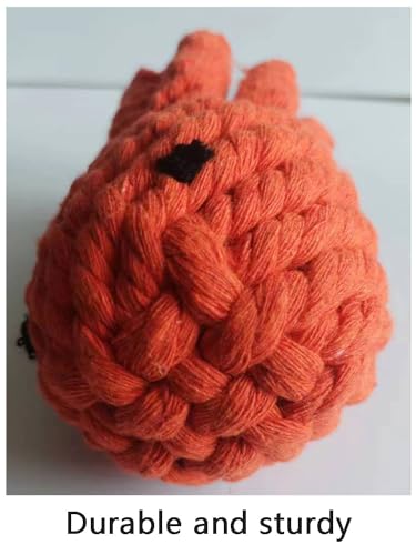 Dog Toys Puppy Teething Chew Toys,Dog Rope Toys,Cat Chew Toys,Safe Braided Rabbit Toys Healthy Gift - color: orange octopus