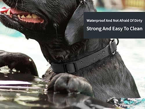Waterproof Dog Collars,Easy Clean Collar,Adjustable Dog Collars for Small,Medium, Large Dogs(Black, L) - color: Black, size: L