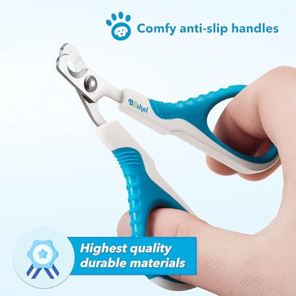 BOSHEL Cat Nail Clipper - Razor-Sharp & Angled Cat Clippers for Nails with Comfy Grip Handles. Lightweight & Safe Grooming Solution - Ideal for Smaller Pets - size: Small - Angled
