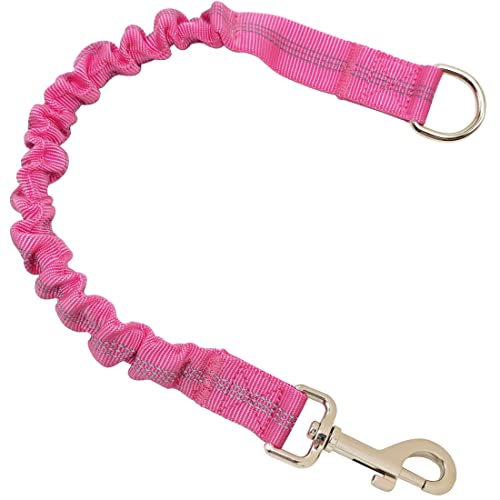 Bungee Dog Leash Extension, 18”Dog Shock Absorber Extender, Works with Any Leash for Walking, Jogging, Training, Playing - color: Pink