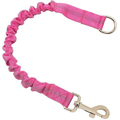 Bungee Dog Leash Extension, 18”Dog Shock Absorber Extender, Works with Any Leash for Walking, Jogging, Training, Playing - color: Pink