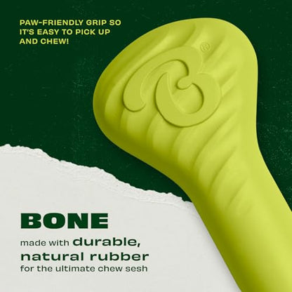 Benebone Natural Rubber Dog Bone Chew Toy, Natural Rubber - size: 1 Pack, style: Bone