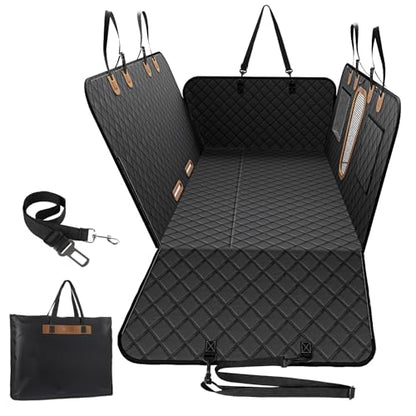 A-Pce 600D Heavy Duty Dog Car Seat Cover for Back Seat,2025 Upgraded Hard Honeycomb Bottom Back Seat Extender for Dogs- Holds 600lbs,Waterproof Scratch Proof Nonslip Dog Hammock for SUV