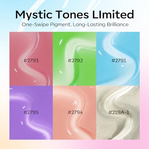 modelones Cat Eye Gel Nail Polish, 6 Colors Jelly Neon Set with Magnet Sparkle Galaxy Series Nail Gel Polish Kit Soak Off Led Nail Art Manicure Salon DIY Gifts - color: A-1 Glassy Reverie
