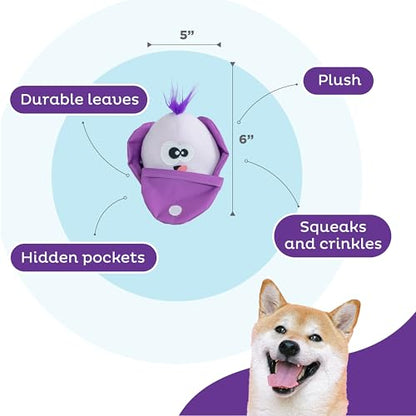 Outward Hound by Nina Ottosson Hide N' Find Interactive Plush Dog Puzzle, Durable Dog Toy, Plush Enrichment Toys, Cauliflower, Purple - color: Hide N' Find Cauliflower