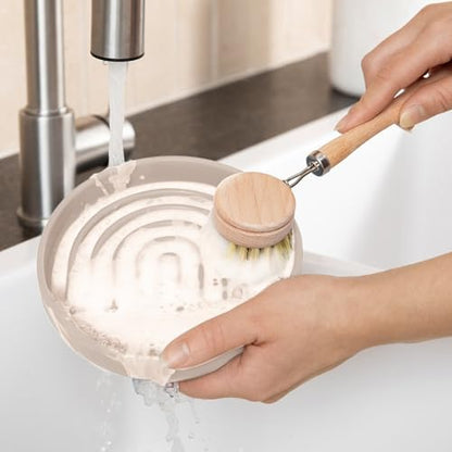 Should We Go? Slow Feeder for Dogs & Cats, The Slowdown Bowl Silicone Slow Eating, Modern Lick Mat Design, Reduces Gulping, Fits 2 Cups, 7.5” Across x 1.5” Tall, Mealtime Challenge, Medium-Sand - color: Sand - Rainbow Design, size: Medium (7.5” Across x 1