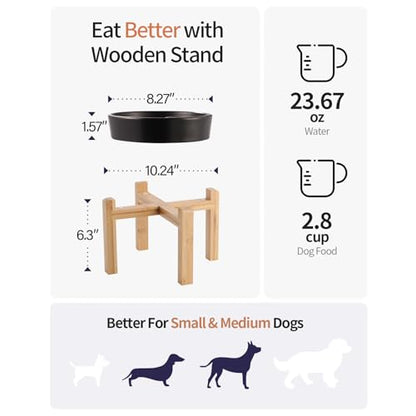 8.26 in Black Dog Bowl Slow Feeder Ceramic for Medium and Large Breed,Elevated/Raised Slow Feeding Dog Food Water Dish Heavy Weighted,Puppy Dish for Fast Eaters,Puzzle Eating Bowl Modern Maze - color: Upgraded Black Slow Feeder Elevated