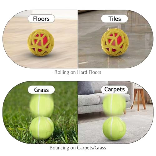 seagi Interactive Dog Toys – Durable Automatic Bouncing & Vibrating Interactive Dog Ball for Smart Play, Motion-Activated Moving Dog Toy for Small/Medium/Large Dogs,USB Rechargeable (Yellow) - color: Yellow