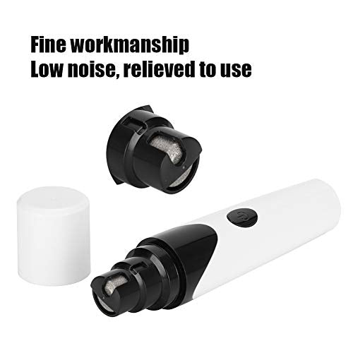Silent Dog Nail Grinder, Low Noise USB Rechargeable Electric Nail Clippers & Trimmers, 6500 RPM with 800mAh Battery, for Small Medium Large Dogs