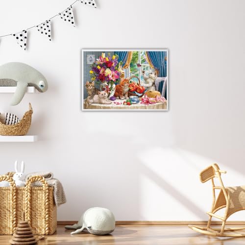 Anatolian Puzzle - Fluffy Kittens in The Living Room, 260 Piece Jigsaw Puzzle, 3336 - color: Fluffy Kittens in the Living Room