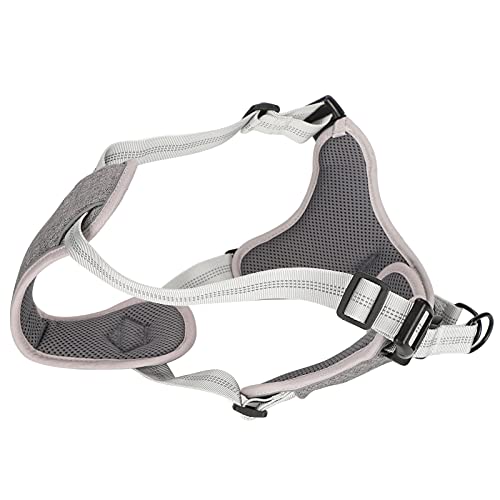 Adjustable No Pull Dog Harness, Reflective Vest Harness for Medium Large Dogs, Padded Chest and Back Support with Quick Lock Buckle, Outdoor Walking Harness for Night (M) - size: M
