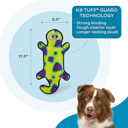Outward Hound Durablez Gecko – Squeaky Plush Dog Toy, No Stuffing for Less Mess, Interactive & Tough, 4 Jumbo Squeakers, Puppies & Dogs, Large, 17.5" - color: Green Gecko, size: Large (Pack of 1)