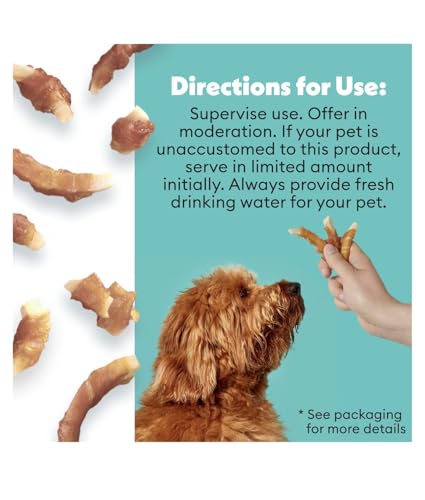 Wiggles & Wags Twists Dog Treats, Chicken and Coconut Flavor, 10 oz, with DN Essentials Bone-Shaped Waste Bag Dispenser & Roll