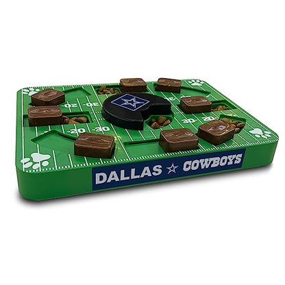 Pets First NFL Dallas Cowboys Puzzle Toy, Puzzle Treat Dog Toy, Interactive Dog Treat Toy, Dog Puzzle - color: DALLAS COWBOYS, size: Standard