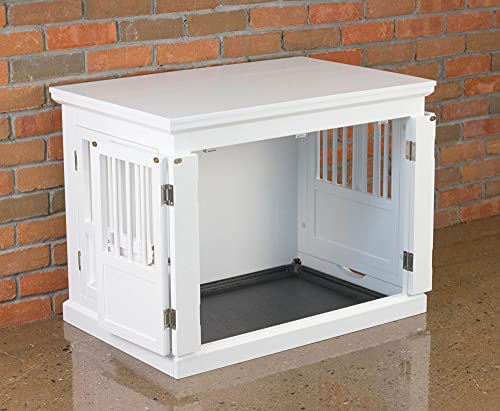 zoovilla Merry Products Triple Door Medium Dog Crate, Color White - color: White