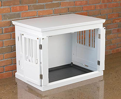 zoovilla Merry Products Triple Door Medium Dog Crate, Color White - color: White