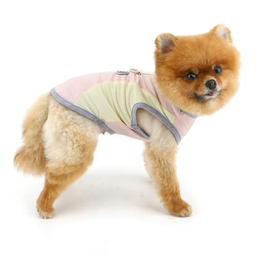 PAIDEFUL Summer Cooling Dog Shirt for Small Dogs Breathable Mesh Pet T-Shirts UV Sun Protection Puppy Vest Soft Lightweight Doggie Tank Top Fashion Chihuahua Tee Clothes Cat Apparel D-Ring,Pink,M - color: pink, size: L