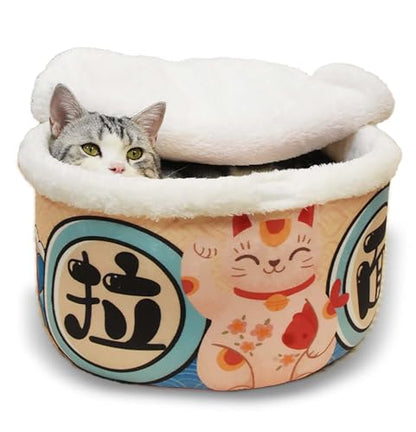 Noodle Cat Bed, Noodle Dog Bed, Keep Warm and Super Soft Creative Pet Nest for Indoor Cats,Removable Washable Cushion for Small Medium Large Dogs and Cats (Large) - size: Large