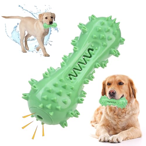 KOOLTAIL Floating Dog Toys for Swimming Pool,Summer Bumper Toy for Water,Indestructible Dog Toothbrush Chew Toy,Interactive Training Squeaky Toys for Aggressive Chewers Small Medium Large Dogs,Green - color: Green