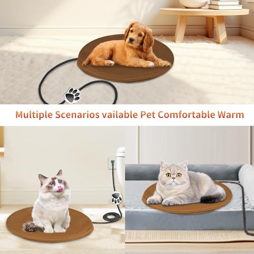 On/Off Switch Electric Pet Heating Pad with Chew Resistant Cord and Machine Washable Cover,Indoor Heated Pet Bed Warmer,for Cat Beds and Dog Beds (D30) - size: One Size