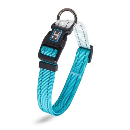 Roses&Poetry Small Dog Collar, Adjustable Personalized Durable Pet Collars for Small Medium Large Dogs (Teal-S) - color: Teal, size: S