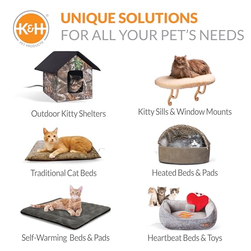 K&H Pet Products Universal Mount Kitty Sill Hooded Fleece 14 X 24 Inches