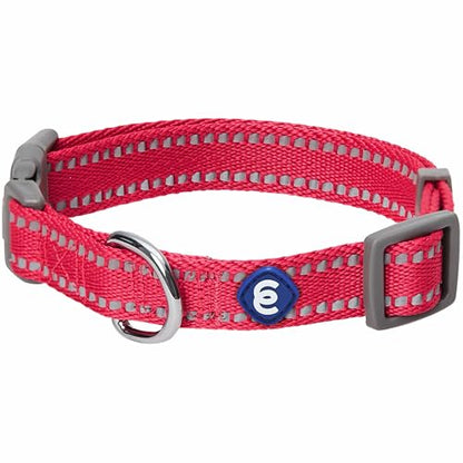 Blueberry Pet Essentials Matching Dog Collar & Leash Set | Pastel Reflective Adjustable Collar with 5 ft Lead for Medium Dogs, Very Berry - color: Very Berry, size: Medium