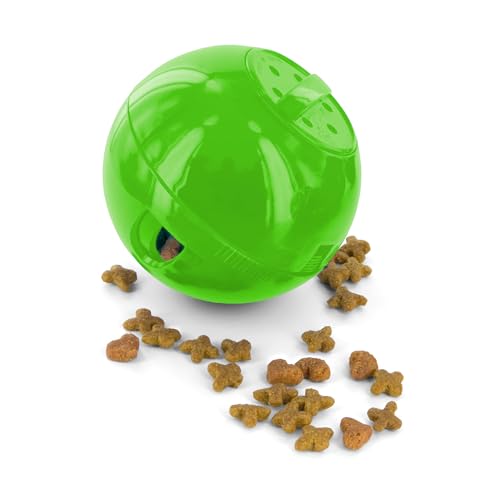 PetSafe Slimcat Feeder Ball - Interactive Game for Your Cat - Fill with Food and Treats - Green - color: Green