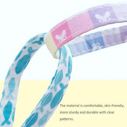 Faygarsle 2 Pack Plaid Butterfly Fish Pattern Cat Collars Breakaway Safety Collar with Bell Spring Summer Design for Girl Cats,Blue Multicolor - color: Colorful Butterfly&Fish