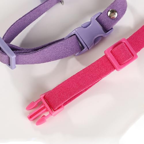 Red XXS Dog Collar with Bell,Puppy Collar Girls Cute Cat Collars with Bell for XXS XS Small Tiny Female Dogs Pet Kitten Animal - color: 05 Red